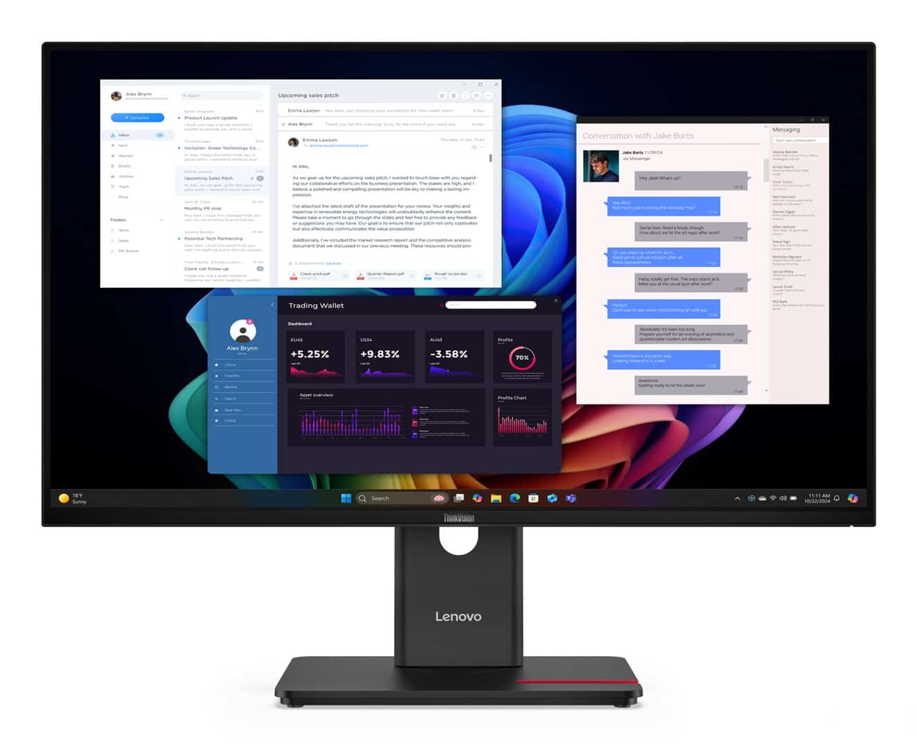 Lenovo ThinkVision T27UD-40 27"UHD IPS 60Hz 350nits AG USB HDMI DP RJ45 Eclipse Black 3Y OnSite