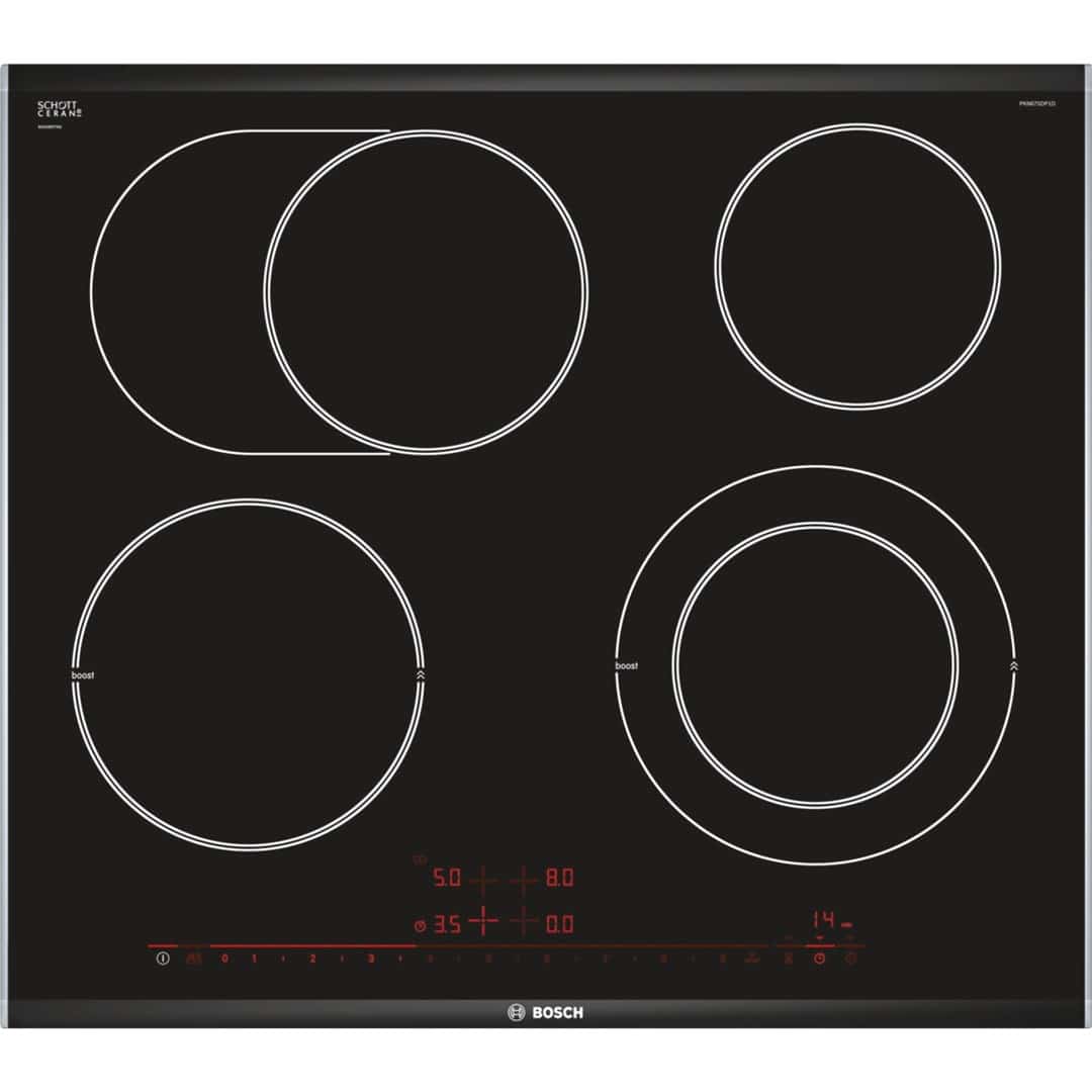 Płyta ceramiczna BOSCH PKN675DP1D (4 pola grzejne; kolor czarny) (OUTLET)