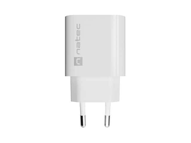 NATEC ŁADOWARKA SIECIOWA RIBERA 1X USB-A 18W BIAŁA