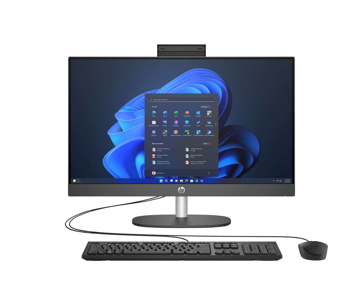 HP ProOne 245 G10 AiO Ryzen 7 77730U 23.8"FHD IPS 250nits AG 16GB DDR4 3200 SSD512 Radeon Vega 8 Kb+Mouse Cam 5Mpx + IR W11Pro White 3Y OnSite