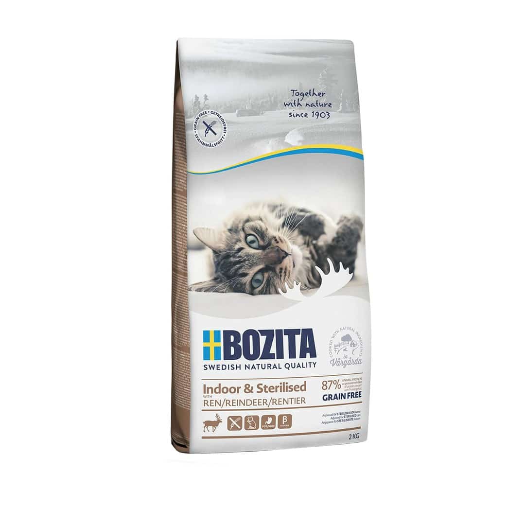 BOZITA Indoor & Sterilised Grain free Reindeer - sucha karma dla kotów wysterylizowanych - 2kg