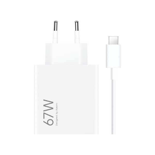 Ładowarka sieciowa Xiaomi 67W HyperCharge Combo (Type-A) EU Wall Charger, USB Type-A port, USB Type-C cable included (1 m), White