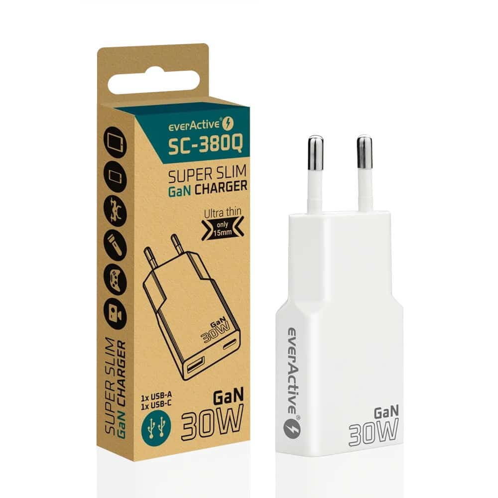 EVERACTIVE SC-380Q 30W, 1xUSB, 1xUSB-C