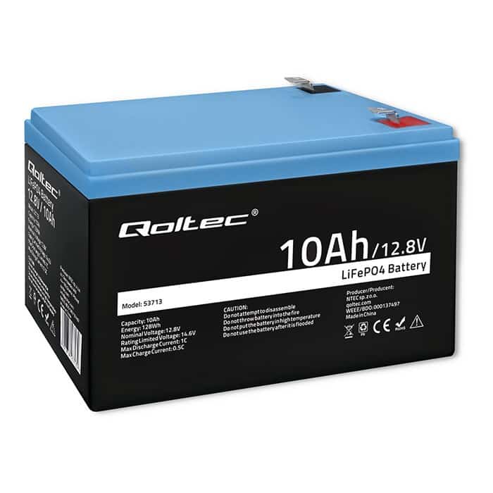 QOLTEC AKUMULATOR LIFEPO4 12.8V | 10AH | 128WH | BMS