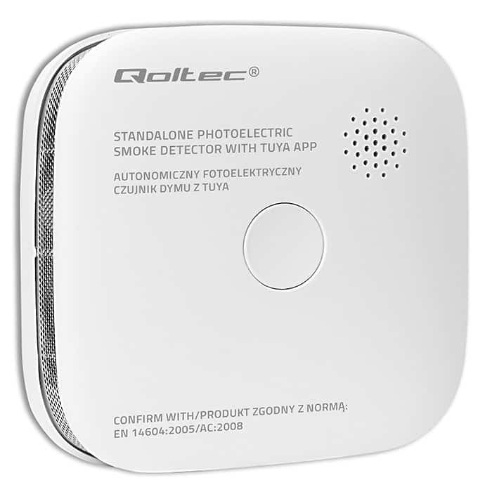 QOLTEC CZUJNIK DYMU Z BATERIĄ | TUYA | WI-FI | ALARM 85DB | LED