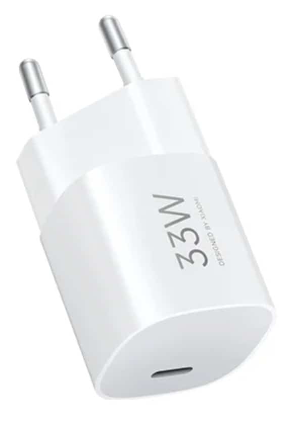 Ładowarka sieciowa Xiaomi 33W Nano Power Adapter (USB Type-C) EU Wall Charger, GaN Fast Charging, No Power Cable, White