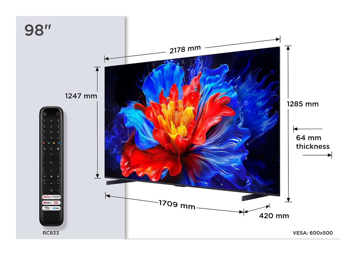 Telewizor 98" TCL 98P8K QLED