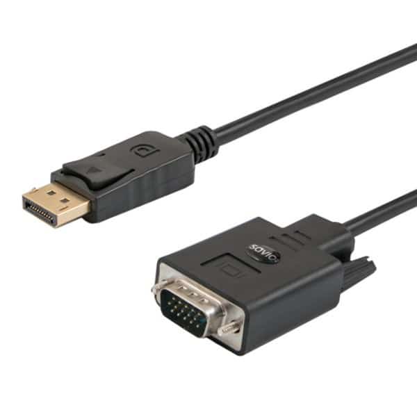 SAVIO KABEL DISPLAY PORT DO VGA 1.8M CL-203