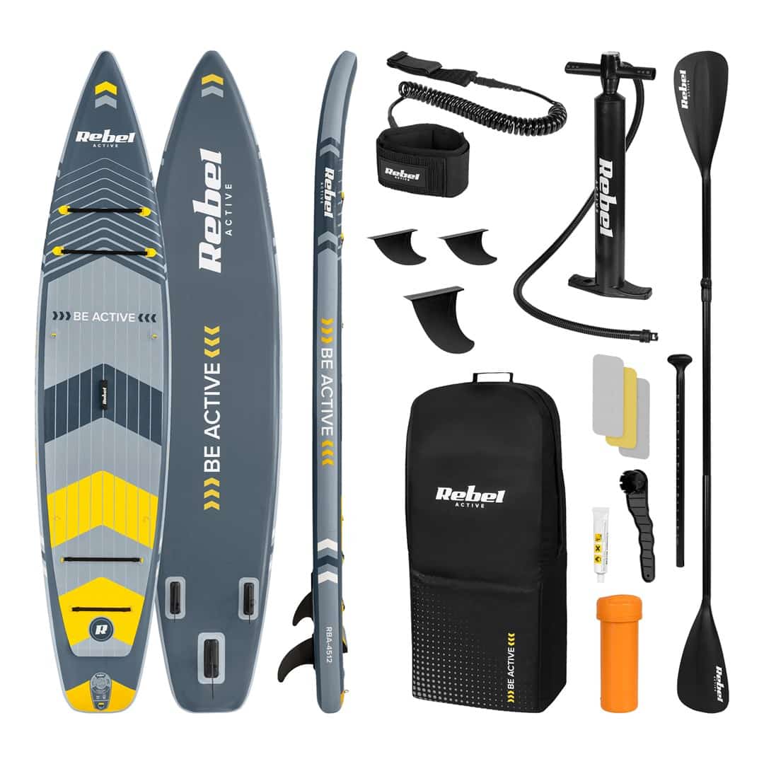 DESKA SUP REBEL ACTIVE PRO TOURING, 381X81X15 ZESTAW RBA-4512 - SZARA