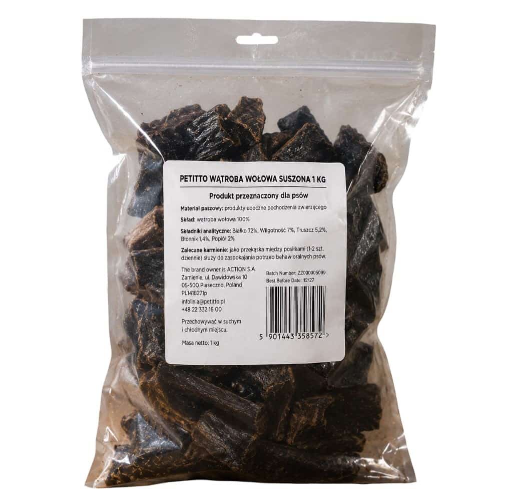 PETITTO Wątroba wołowa suszona 1kg