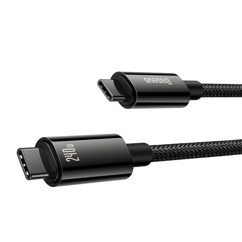 Kabel USB C - USB C 480Mb/s 240W 3m Baseus Tungsten Gold CAWJ040201 - czarny