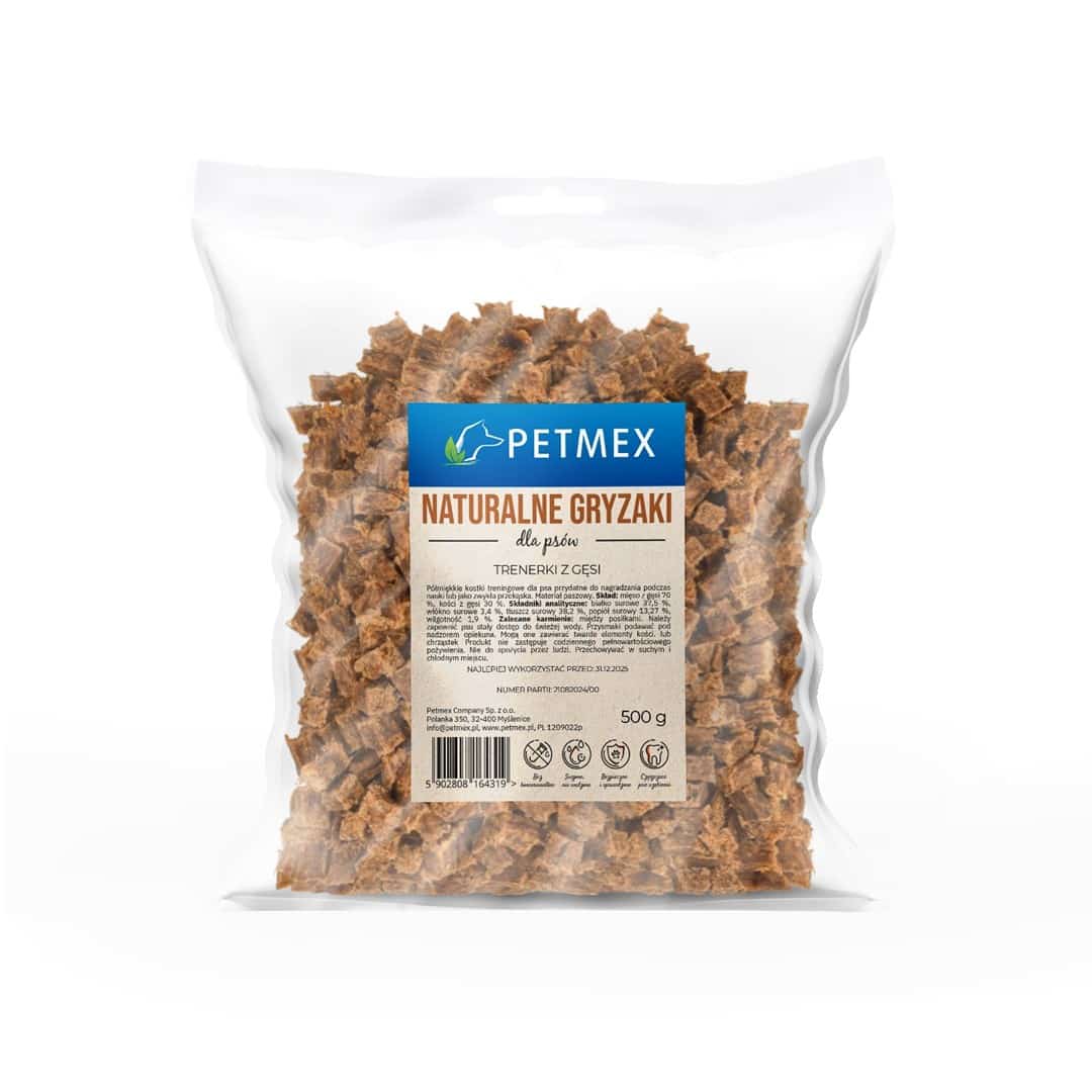 PETMEX Mięsne treneki z gęsi dla psa 500g