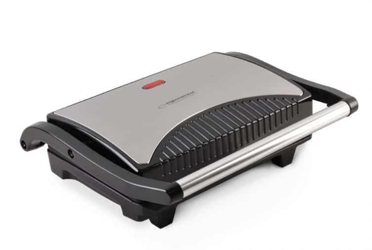 Grill elektryczny stołowy Esperanza Taleggio EKG006 (stołowy-zamknięty; 750W; kolor inox) (OUTLET)