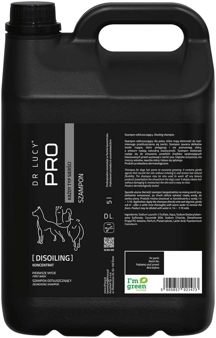 DR LUCY PRO DISOILING 5 L - Szampon dla psów