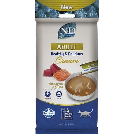 FARMINA N&D OCEAN CAT CREAM WITH SALMON & TUNA ADULT 60gr