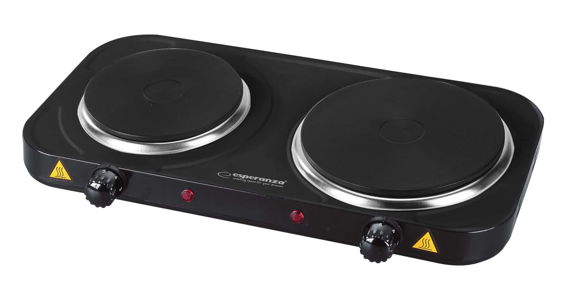 ESPERANZA KUCHENKA ELEKTRYCZNA YELLOWSTONE 1500W + 1000W CZARNA EKH014K (WYPRZEDAŻ)