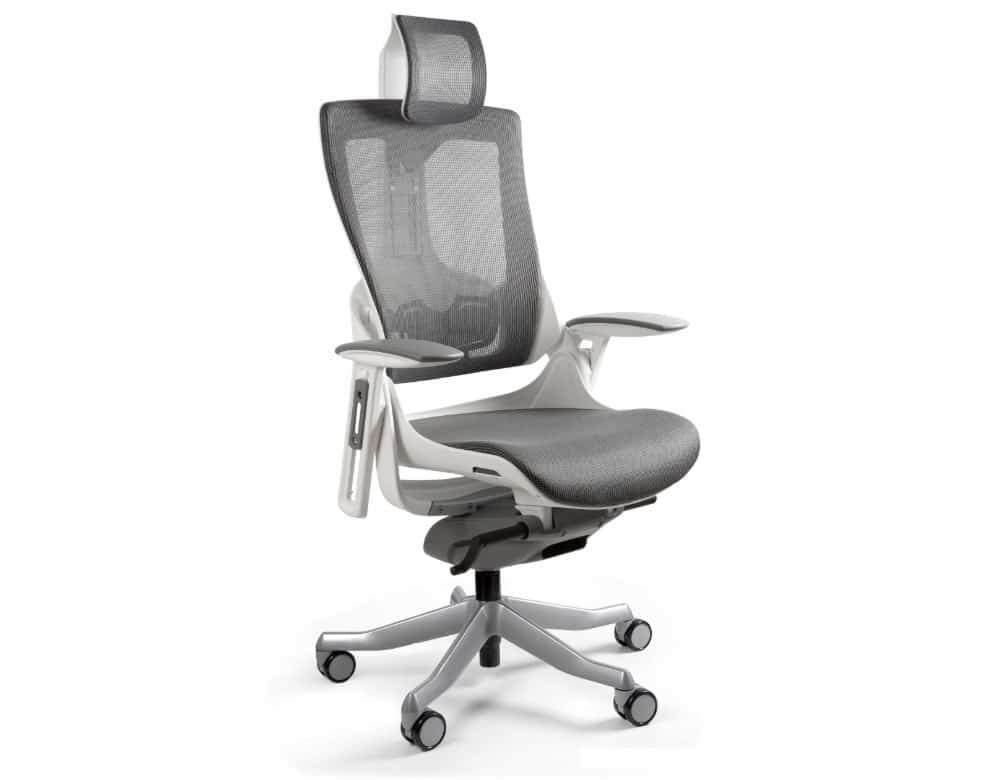 Fotel biurowy Wau 2 NW41 siatka charcoal/biały