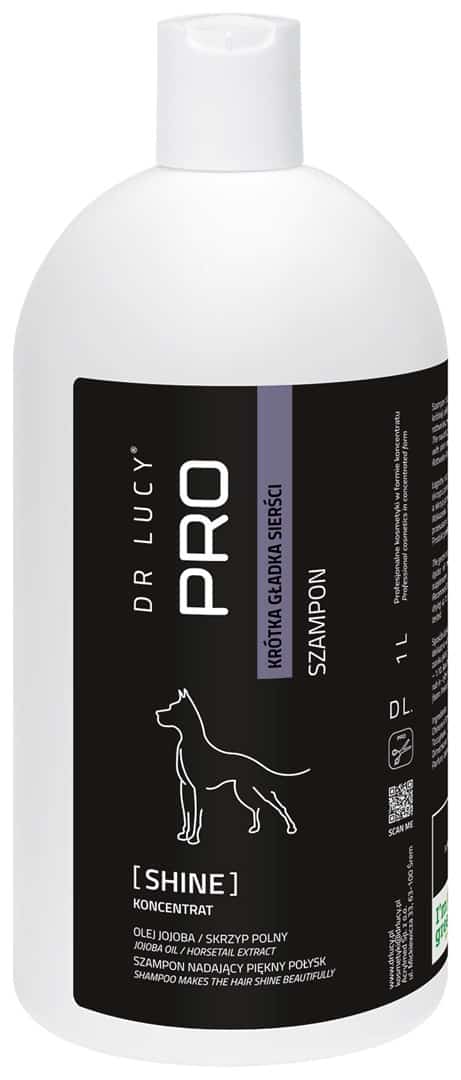 Dr Lucy - PRO SHINE 1 l - odżywczy, nawilżający szampon dla psów i kotów krótkowłosych