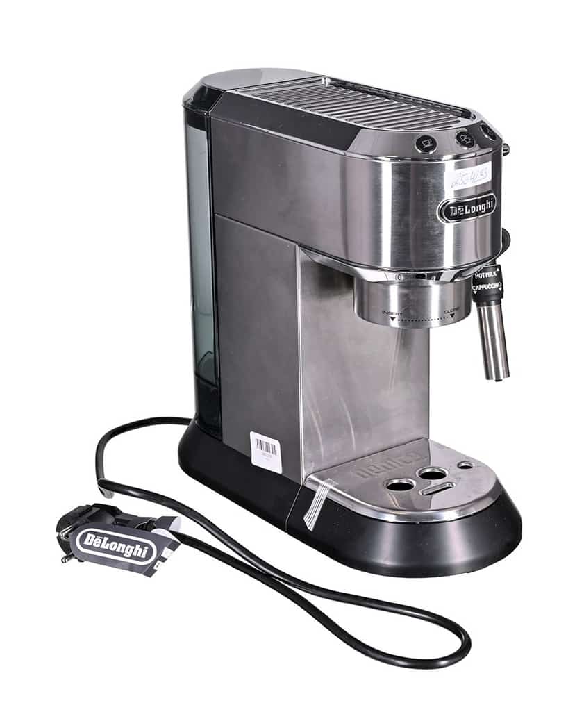 Ekspres kolbowy DeLonghi Dedica Style EC 685.M (1350W; kolor srebrny) (WYPRZEDAŻ)