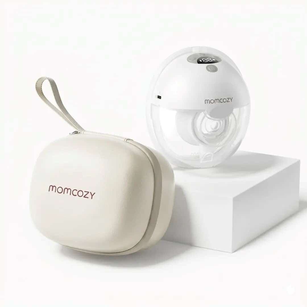 MOMCOZY M5 inteligentny noszony laktator z obsługą aplikacji, szary – pojedynczy zestaw