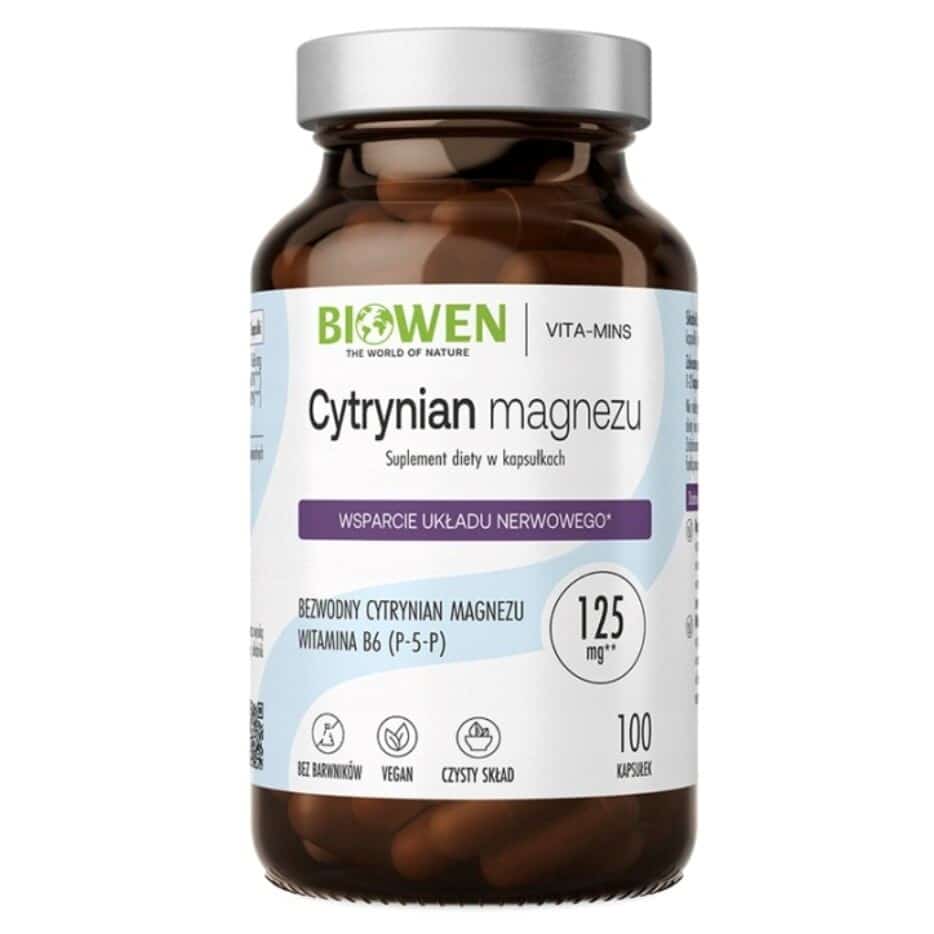 BIOWEN Cytrynian magnezu - 100kaps.