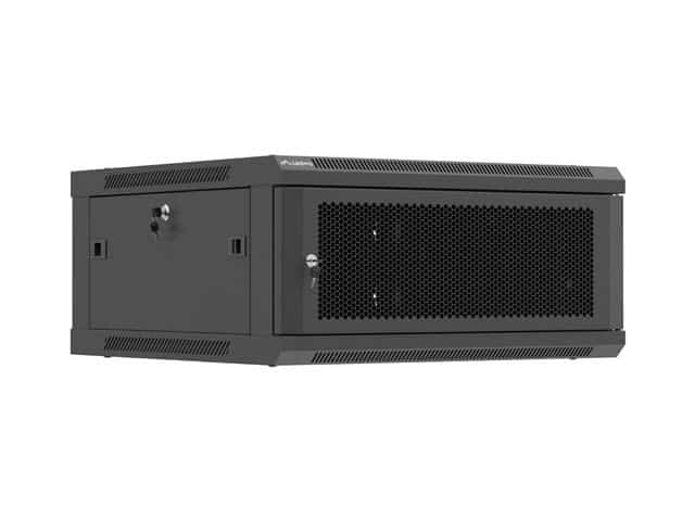 LANBERG SZAFA INSTALACYJNA RACK WISZĄCA 19" 4U 600X600 CZARNA DRZWI PERFOROWANE (FLAT PACK)