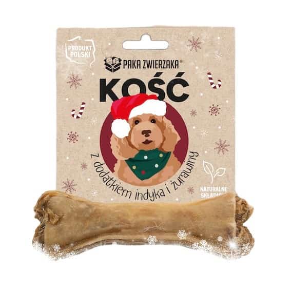 Paka Zwierzaka Kość dodatek indyka i żurawiny 55g
