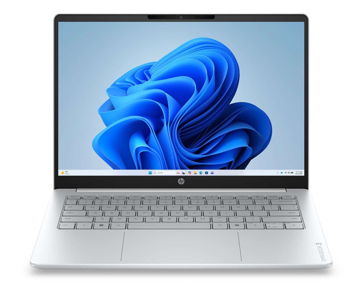 HP OmniBook 3 14-hu0012nwx Core 3 100U 14.0"2K IPS 300nits AG 8GB DDR5 5200 SSD256 Intel Graphics Cam1080p 41Wh Win11 Glacier Silver