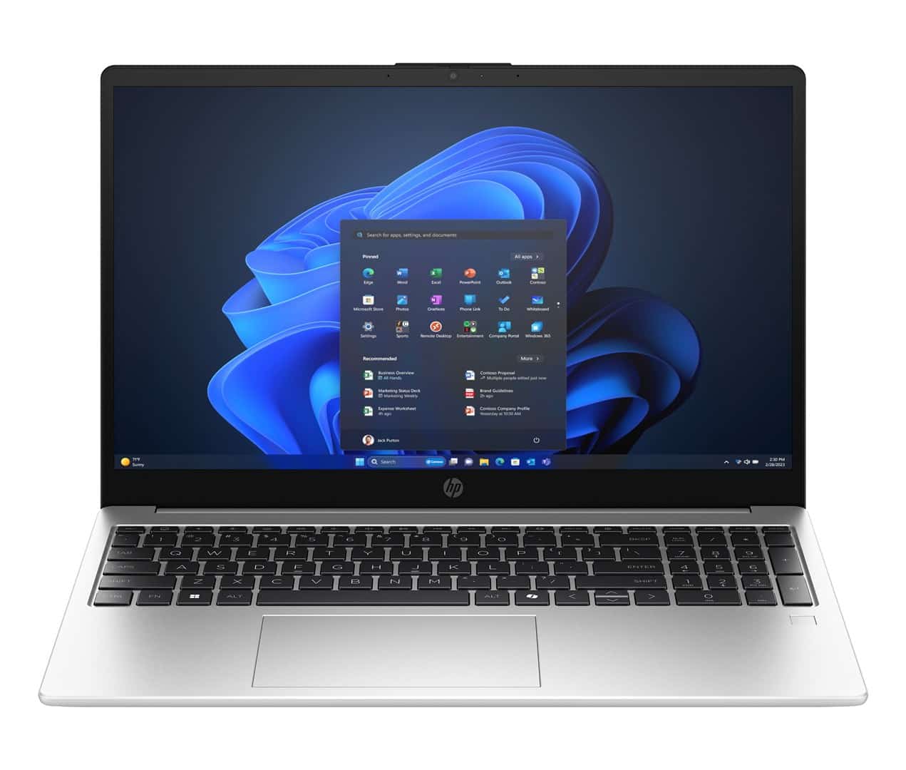 HP 250R G10 Core 5 120U 15.6"FHD 250nits AG 16GB DDR5 SSD512 Iris Xe Cam720p 41Wh NoOS 3Y OnSite