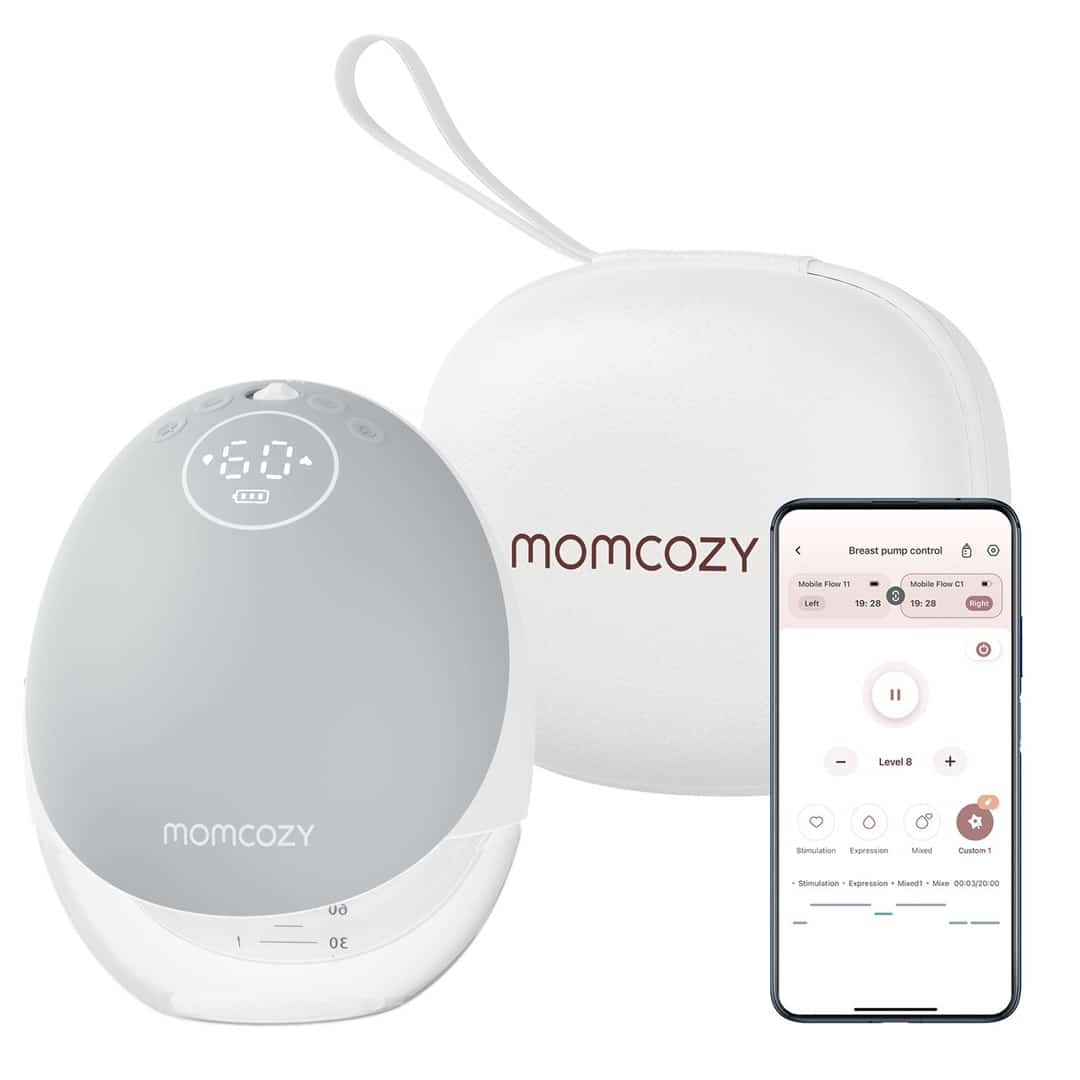 MOMCOZY M9 bezprzewodowy laktator szary – pojedynczy zestaw, BP223