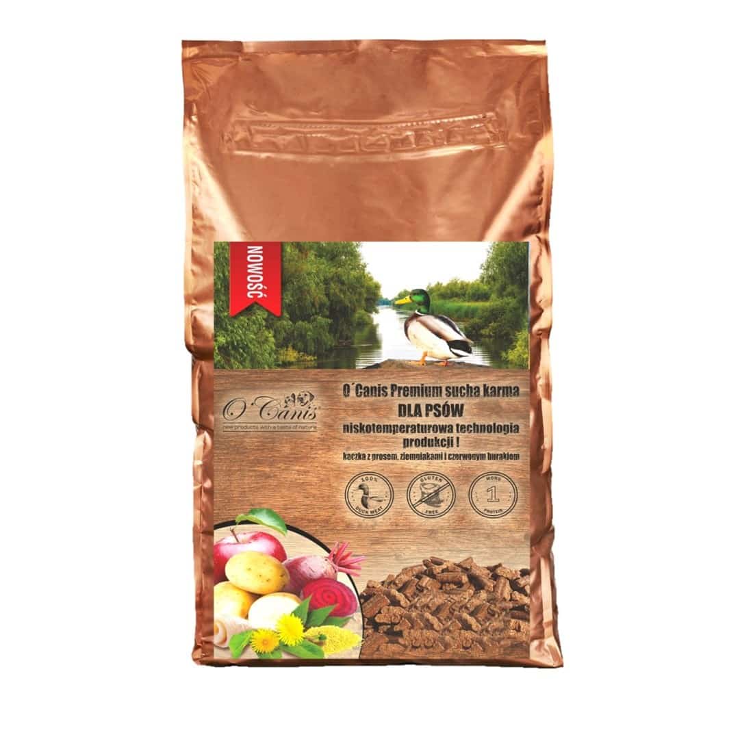 O´Canis Premium sucha karma dla psów kaczka z prosem, ziemniakami i czerwonym burakiem 1,5kg