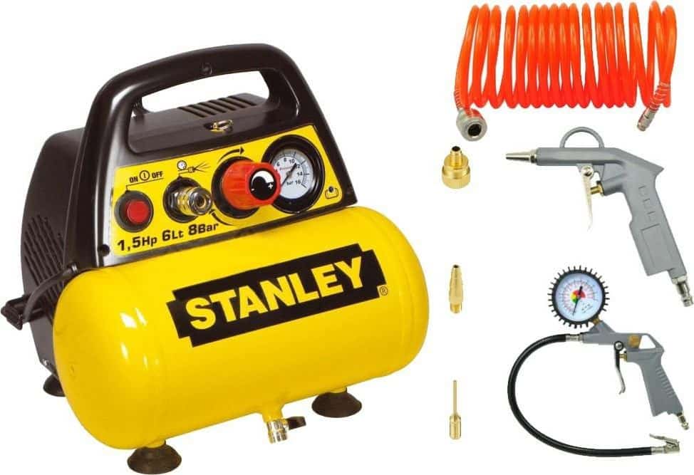 Kompresor bezolejowy 6L+Zestaw pneumatyczny STANLEY (OUTLET)