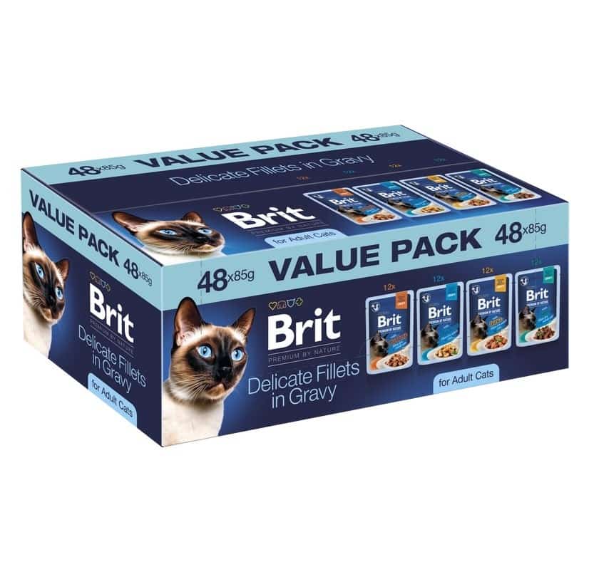 Brit Delicate Fillets in Gravy for Adult Cats mokra karma dla kota 48x85g