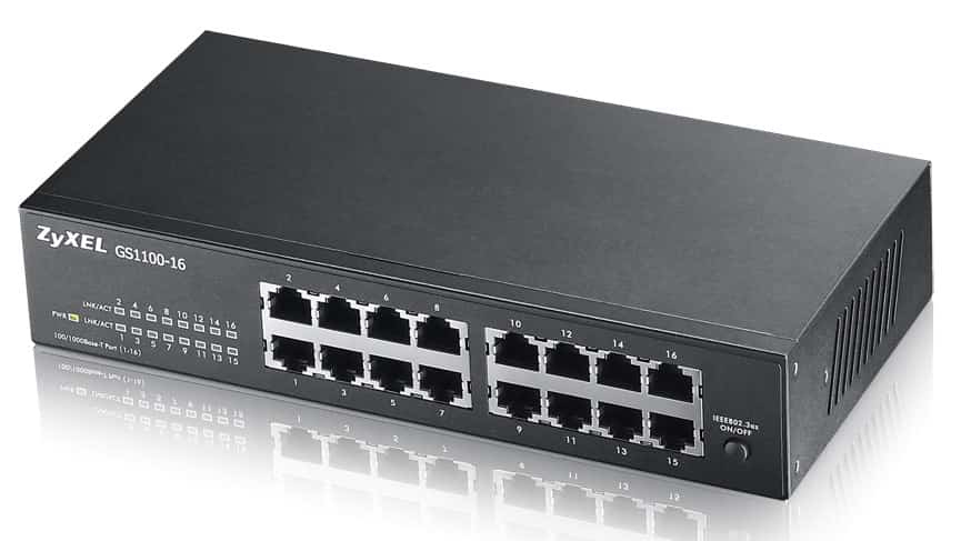 Switch Zyxel GS1100-16E-EU0101F 16p Unmanaged, Fanless, Slim