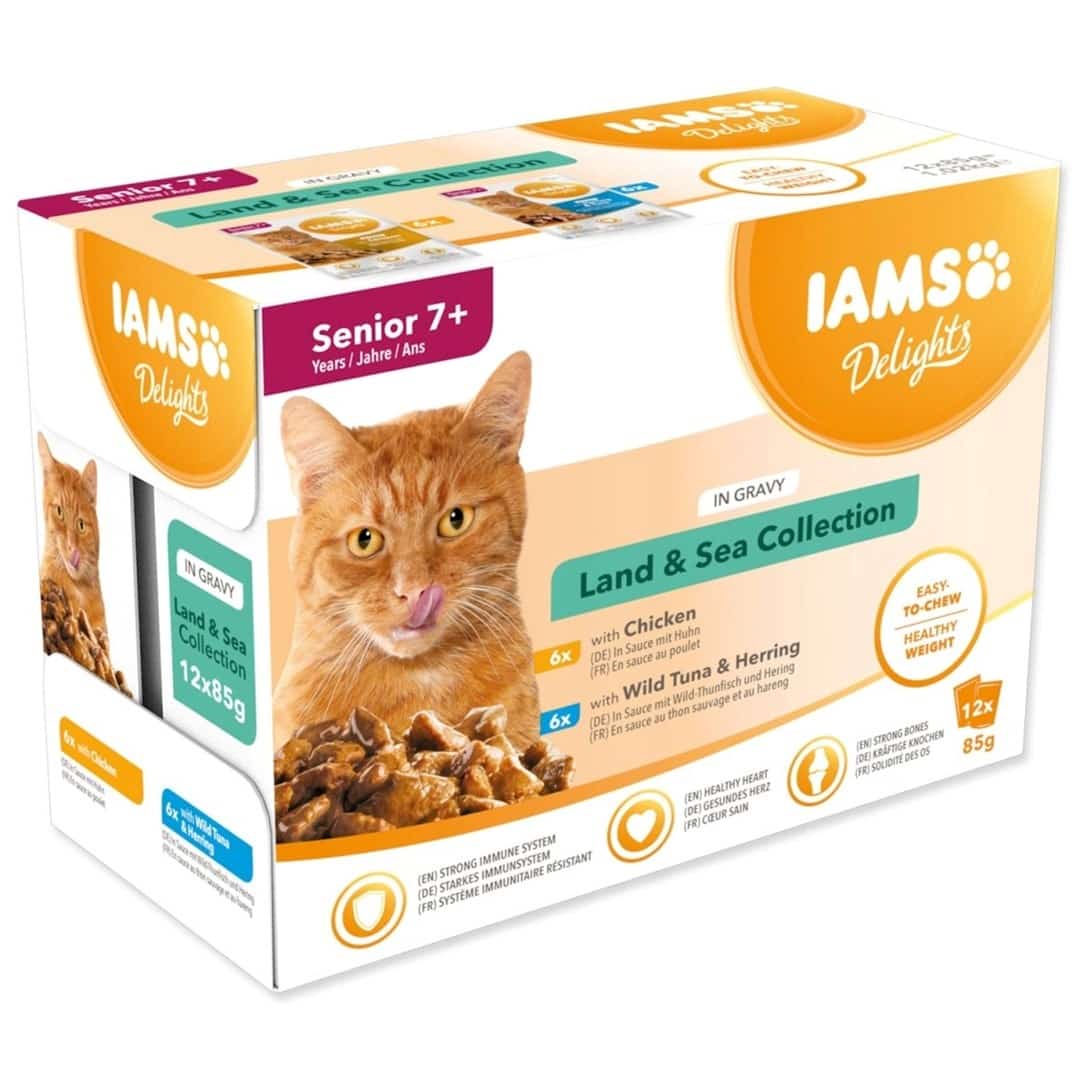 IAMS Advanced Nutrition Senior Land & Sea Collection w sosie 12x85g