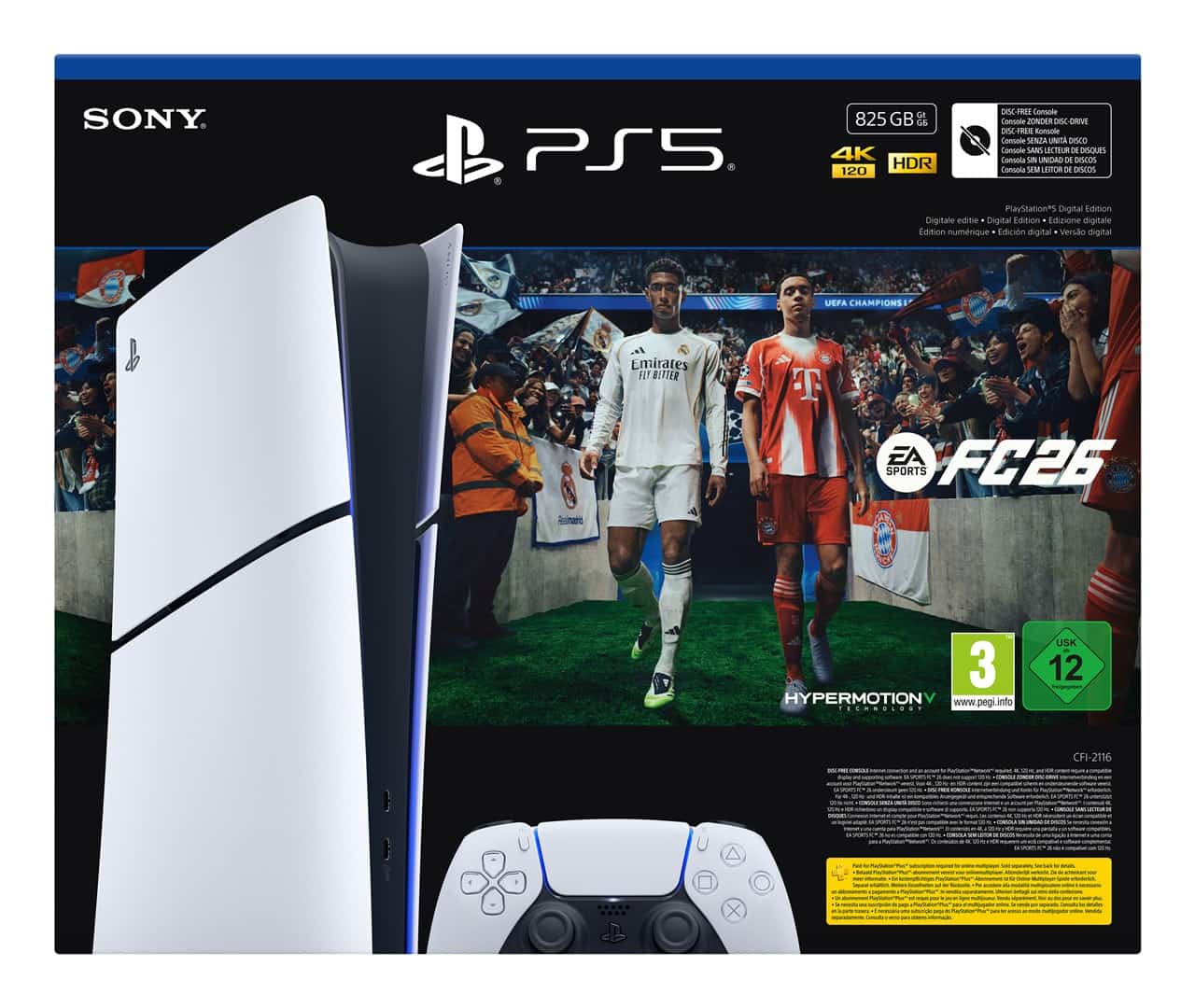 Konsola Sony PlayStation 5  Digital 825GB + EA Sports FC26