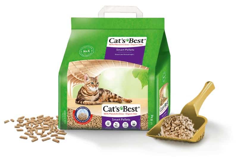 Żwirek dla kota Cat's Best Smart Pellets - drewniany, zbrylający, 10 kg (Wyprzedaż)