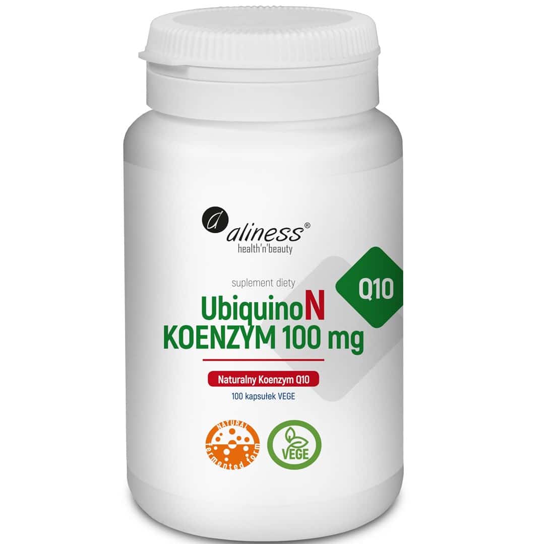 Aliness UbiquinoN Naturalny KOENZYM Q10 100mg x 100 Vege kaps.