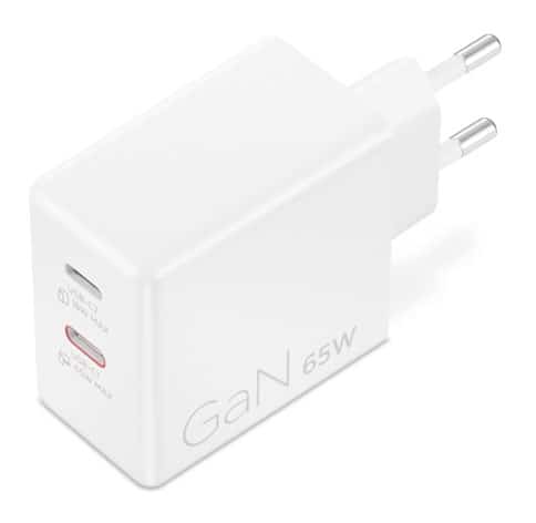 Ładowarka sieciowa Lenovo G0A6065WEU GaN 2x USB-C 65W biała