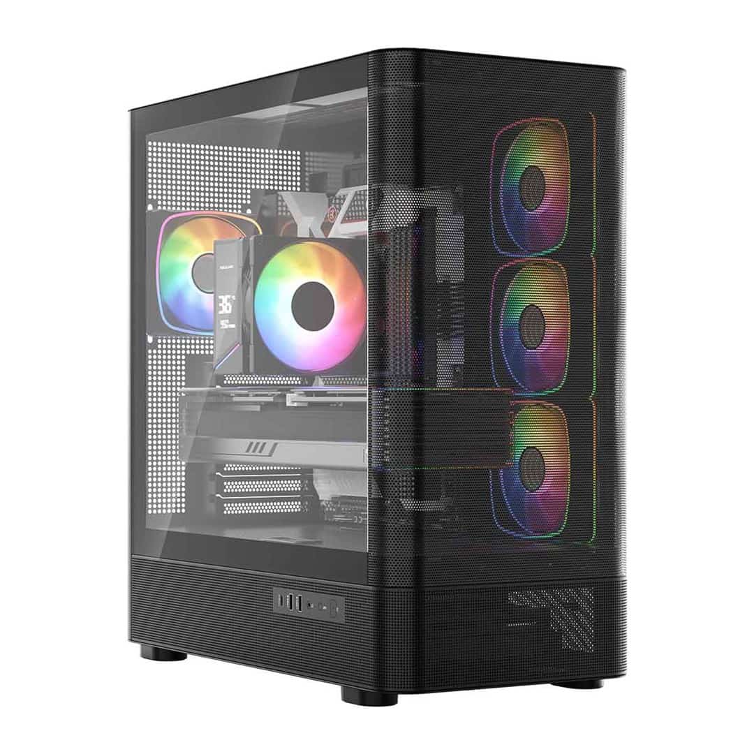 MODECOM OBUDOWA VOLCANO AQ 300 ARGB MIDI CZARNA