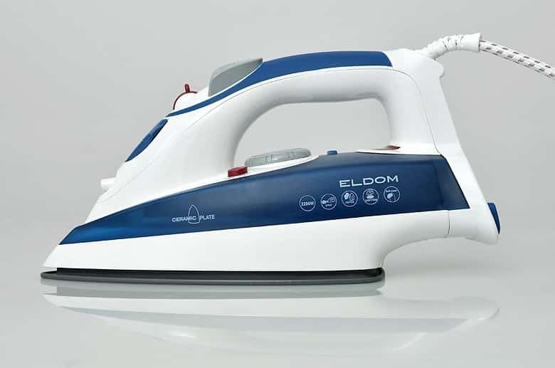 ELDOM ŻELAZKO PAROWE DA36 PRESS 2200W CERAMICZNA STOPA, ANTI-DRIP, SAMOOCZYSZCZANE STOPY,WYŻUT PARY 20G/MIN. UDERZENIE PARY,