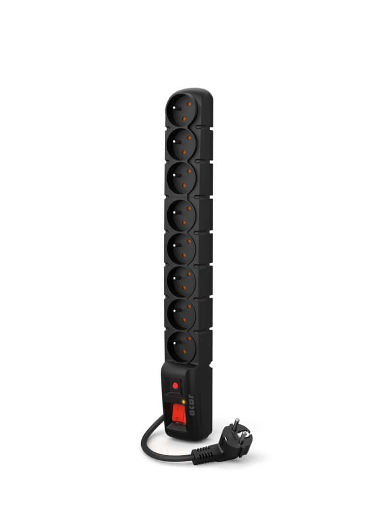 Listwa przeciwprzepięciowa Acar S8 PRO (1,5m ; czarny)