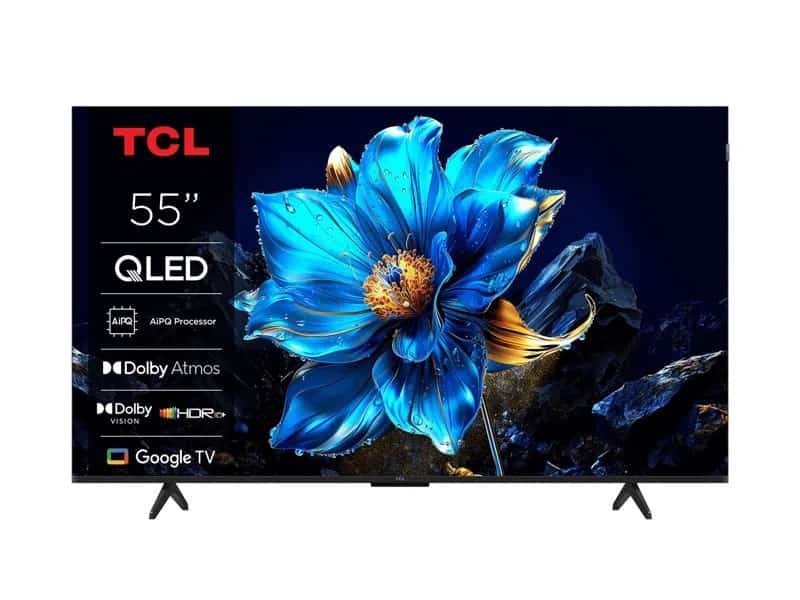 Telewizor TCL 55T69C QLED 55" 4K Ultra HD Google TV Dolby Atmos DVB-T2 Metaliczny (OUTLET)