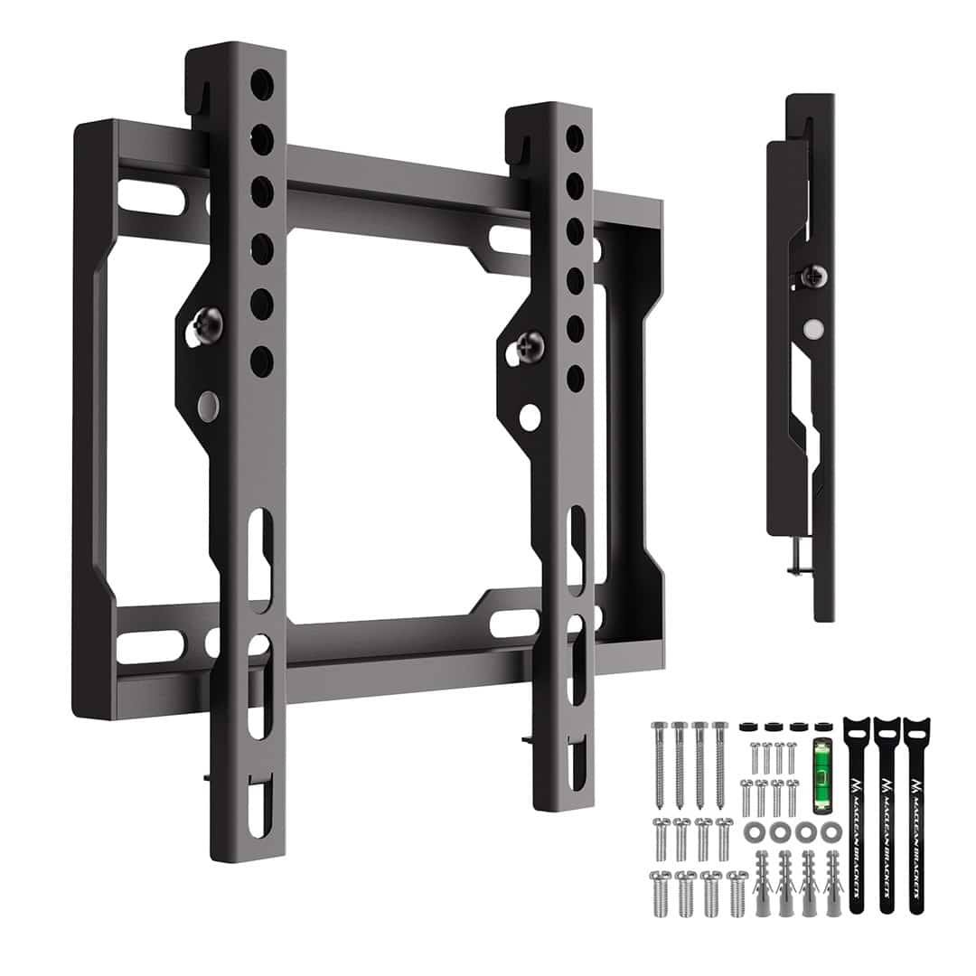 MACLEAN UCHWYT WIESZAK DO TV 13-43'' UCHWYT / WIESZAK DO TV MACLEAN, MAX VESA 200X200, 13-43", DO 45KG, CZARNY, REG. POCHYŁU