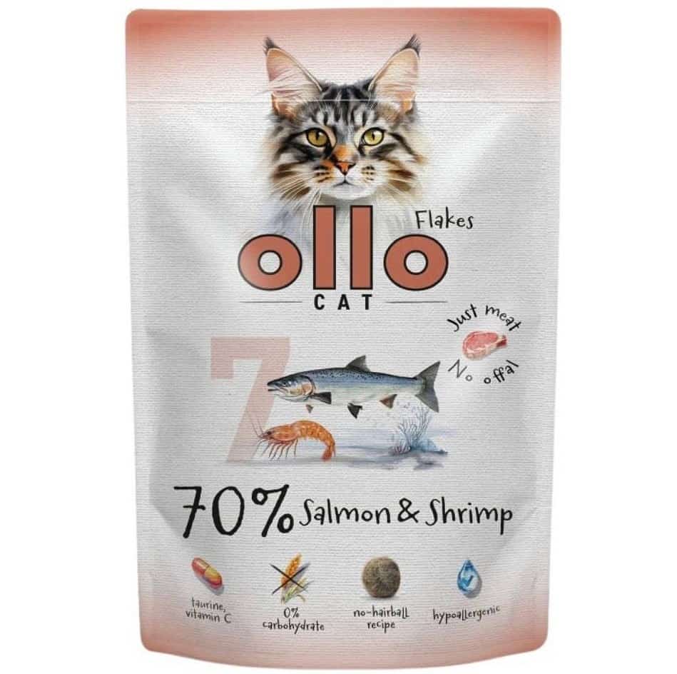 Ollo saszetka nr 7 kot Łosoś Krewetki 85 g
