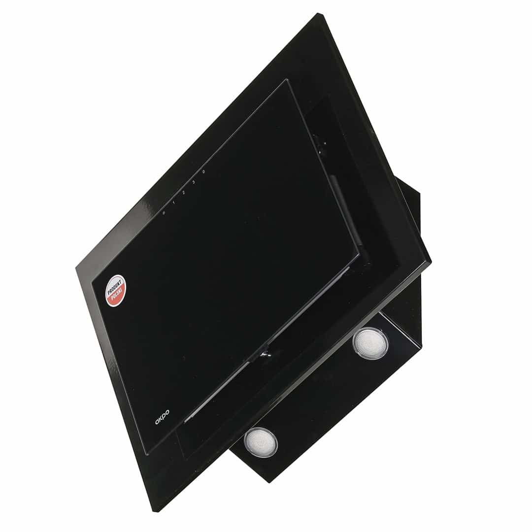 Okap kominowy AKPO WK-4 NERO ECO 50 cm | LED liniowy | czarny (OUTLET)