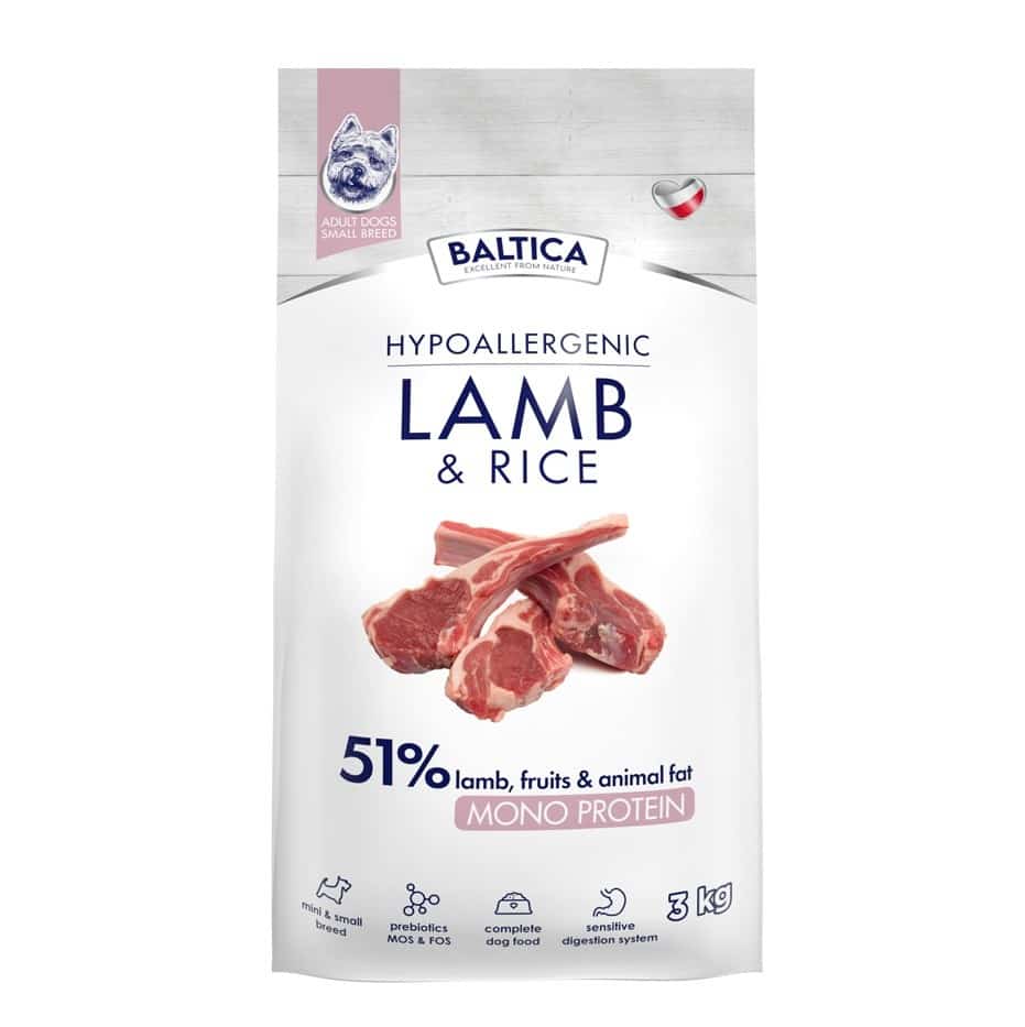 BALTICA NUTRACEUTIC Hypoallergenic Lamb & Rice XS/S  3kg