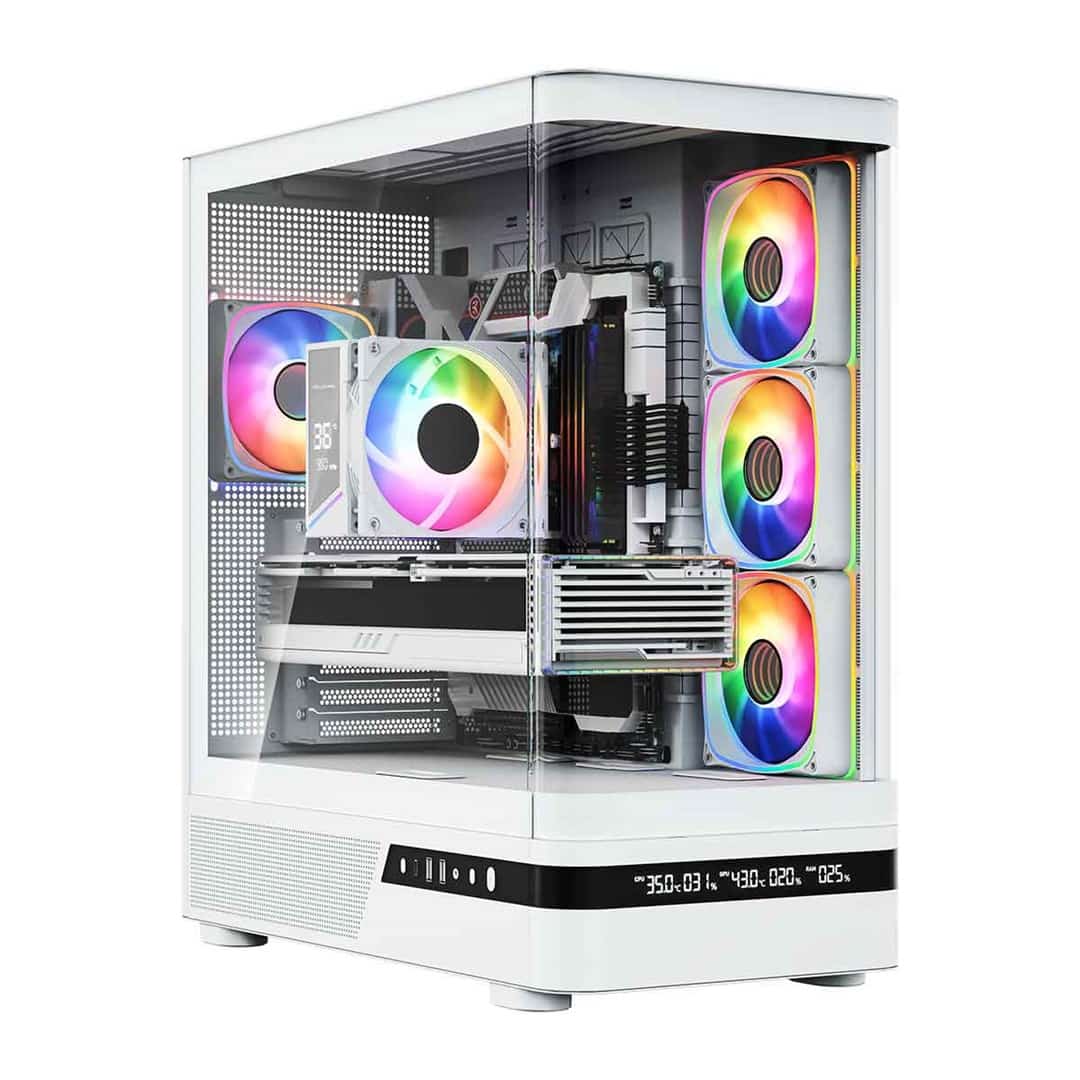 MODECOM OBUDOWA VOLCANO AQ 200 ARGB MIDI BIAŁA