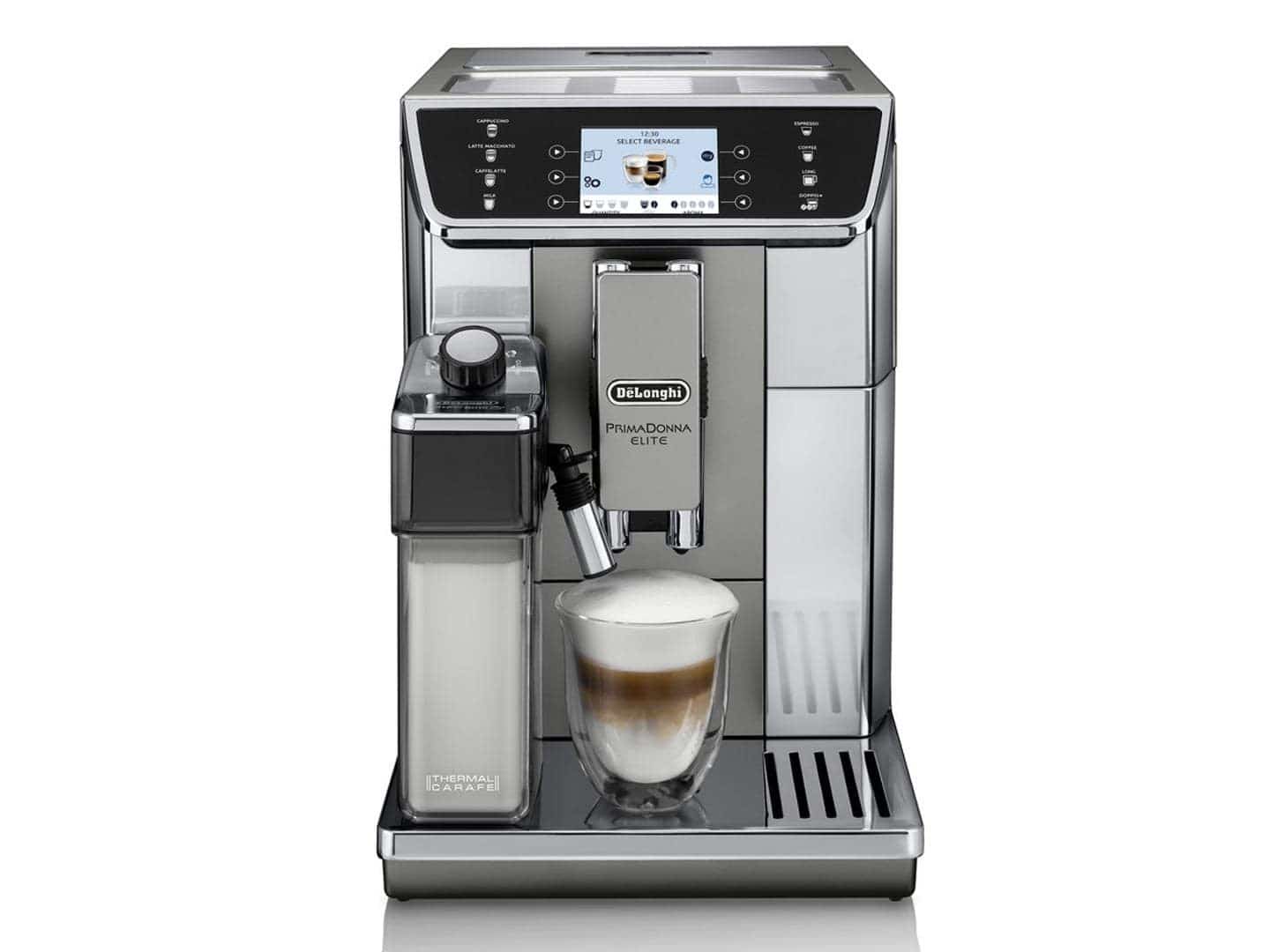 Ekspres ciśnieniowy DeLonghi PrimaDonna Elite ECAM 650.55.MS (1450W; kolor srebrny)