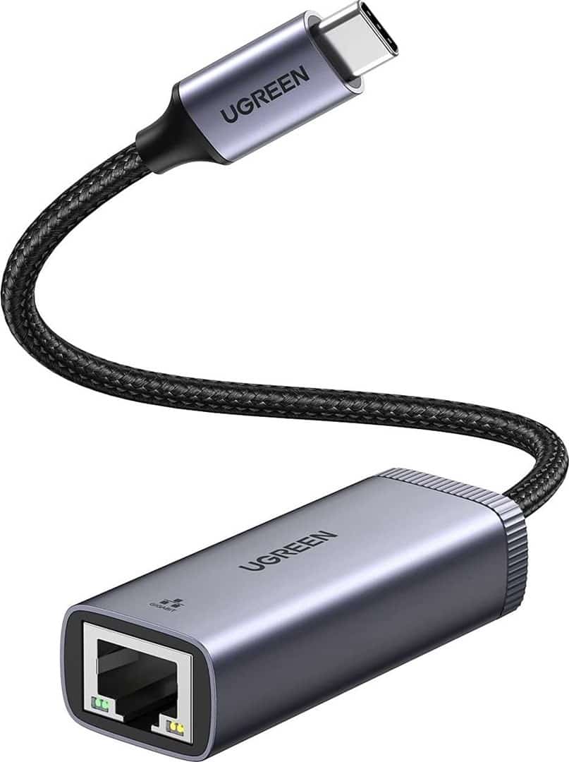 Adapter sieciowy Ugreen USB-C - RJ45 1Gbps (1000Mbps) szary